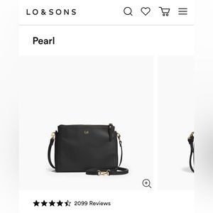 Lo & Sons Pearl Bag - Nappa Leather Black/Gold/Camel
